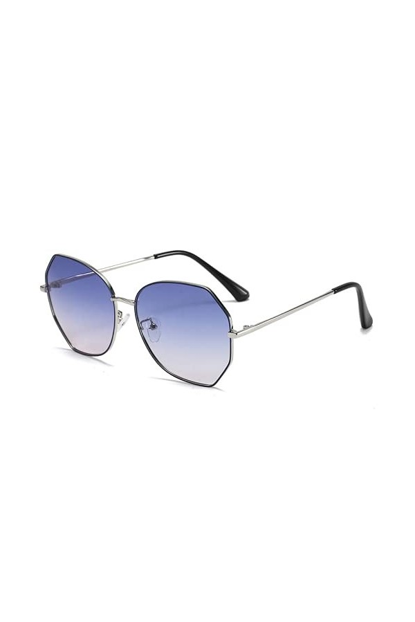 Dames Nouvelles lunettes de soleil, lunettes de soleil polarisées en métal, grandes lunettes de soleil UVResistantes pour fem