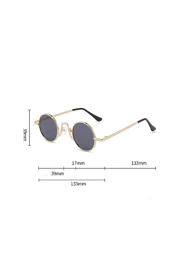 QQLADY Lunettes De Soleil Pour Femmes, Lunettes De Soleil Hip-Hop, Lunettes De Soleil Rondes À Petite Monture, Lunettes De So