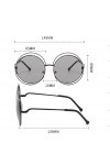QQLADY Lunettes De Soleil Pour Femmes, Lunettes De Soleil À Grande Monture, Lunettes De Soleil Rondes Rétro, Petites Lunettes