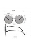 QQLADY Lunettes De Soleil Pour Femmes, Lunettes De Soleil Rondes, Lunettes De Soleil À Grande Monture, Lunettes De Soleil À L