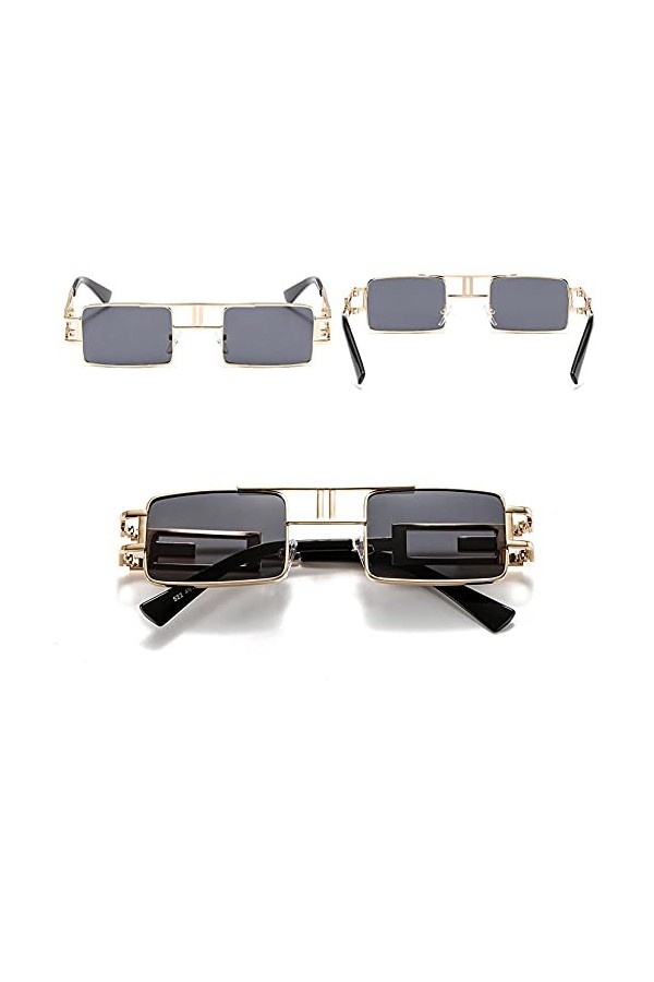 QQLADY Lunettes De Soleil Pour Femmes, Lunettes De Soleil À Monture Carrée, Lunettes De Soleil Punk, Lunettes De Soleil De St
