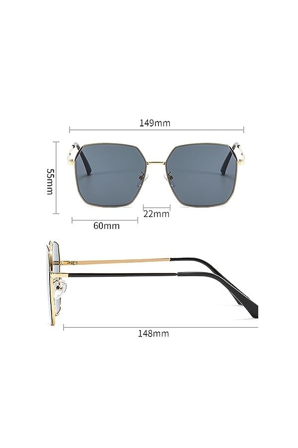 QQLADY Lunettes De Soleil Polyvalentes Pour Hommes Et Femmes, Lunettes De Soleil À Monture Carrée, Lunettes De Soleil Polyval