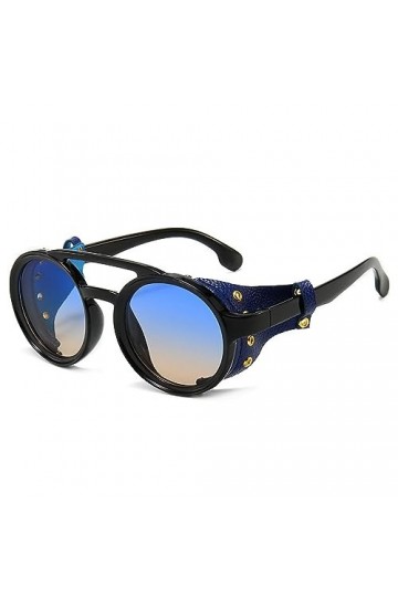 QQLADY Lunettes De Soleil Pour Hommes Et Femmes, Lunettes De Soleil À Monture Ronde, Lunettes De Soleil Punk, Bonnes Pour Les