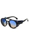 QQLADY Lunettes De Soleil Pour Hommes Et Femmes, Lunettes De Soleil À Monture Ronde, Lunettes De Soleil Punk, Bonnes Pour Les