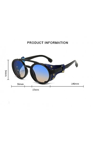 QQLADY Lunettes De Soleil Pour Hommes Et Femmes, Lunettes De Soleil À Monture Ronde, Lunettes De Soleil Punk, Bonnes Pour Les