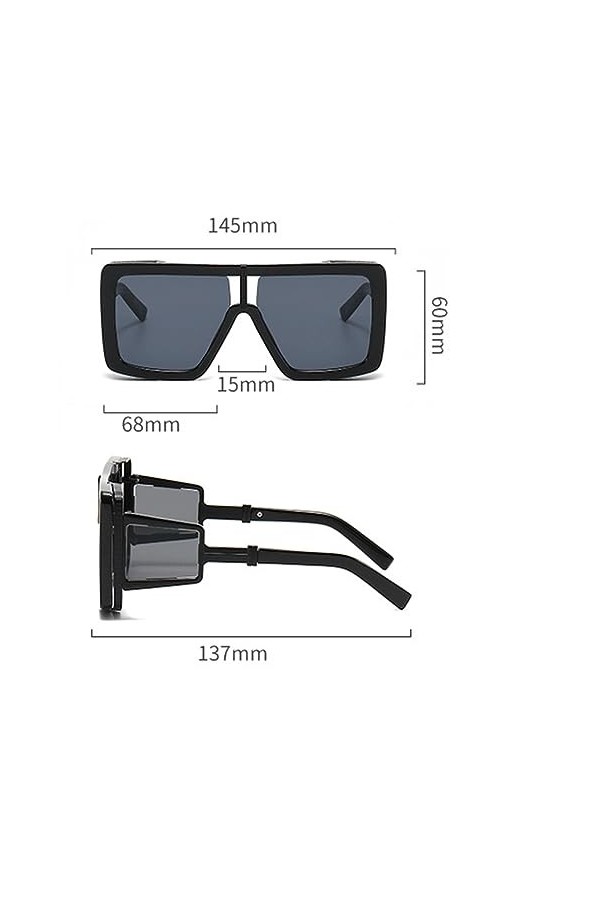 QQLADY Lunettes De Soleil Pour Femmes, Lunettes De Soleil À Grande Monture, Lunettes De Soleil Tendance Européennes Et Améric