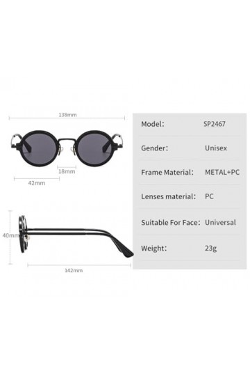 QQLADY Lunettes De Soleil Mode Femme, Lunettes De Soleil Rondes, Adaptées À La Conduite Ou À La Photographie De Rue, Lunettes