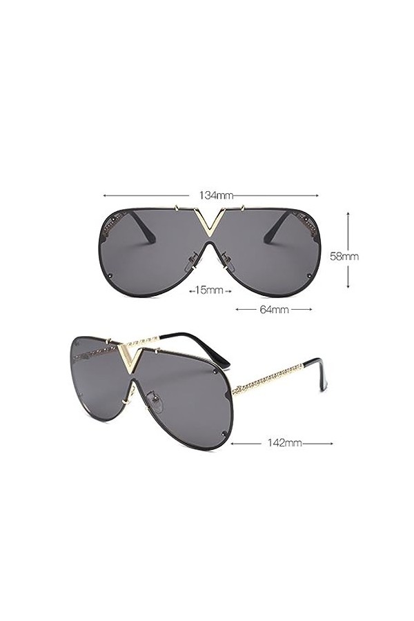 QQLADY Lunettes De Soleil Pour Femmes, Lunettes De Soleil À Grande Monture Européennes Et Américaines, Lunettes De Soleil De 