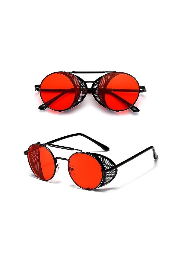QQLADY Lunettes De Soleil Pour Hommes Et Femmes, Lunettes De Soleil Punk Européennes Et Américaines, Lunettes De Soleil De St