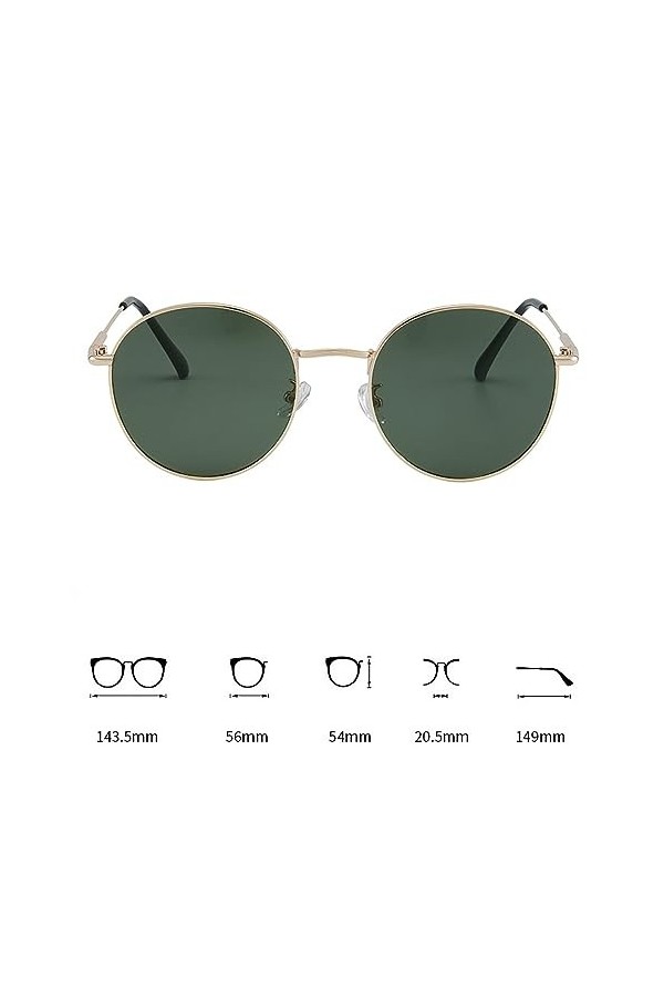 QQLADY Lunettes De Soleil Polarisées Pour Femmes, Lunettes De Soleil À Monture Ronde, Lunettes De Soleil De Voyage De Style R