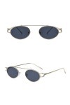QQLADY Lunettes De Soleil Pour Hommes Et Femmes, Lunettes De Soleil Ovales, Lunettes De Soleil Hip-Hop, Noires Pour La Photog