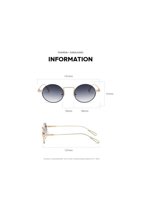 QQLADY Lunettes De Soleil Pour Femmes, Lunettes De Soleil Ovales, Lunettes De Soleil Décontractées Européennes Et Américaines