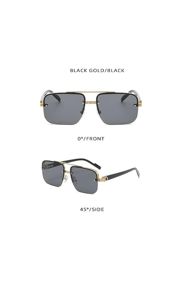 Lunettes De Soleil Pour Femmes, Lunettes De Soleil Ultra Carrées, Lunettes De Soleil À Double Pont À Grande Monture Pour La C