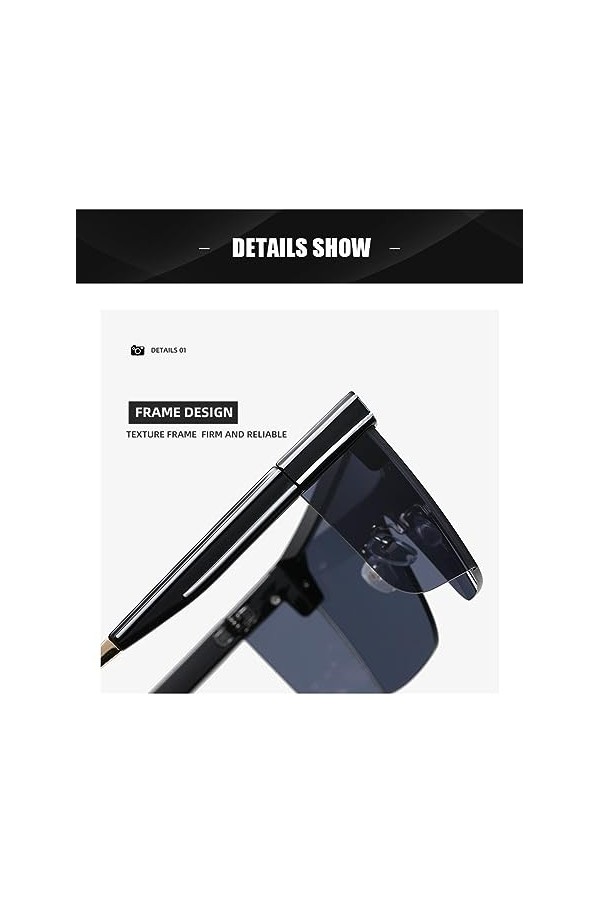 QQLADY Lunettes De Soleil Pour Femmes, Lunettes De Soleil Carrées Européennes Et Américaines, Design Sans Cadre, Lunettes De 