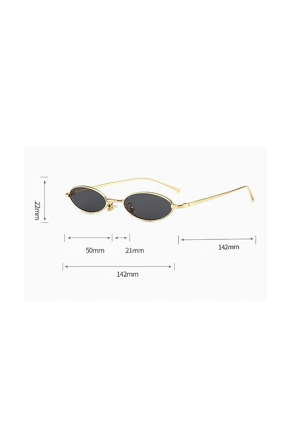 QQLADY Lunettes De Soleil Pour Hommes Et Femmes, Lunettes De Soleil Ovales, Lunettes De Soleil À Petite Monture Pour Les Voya