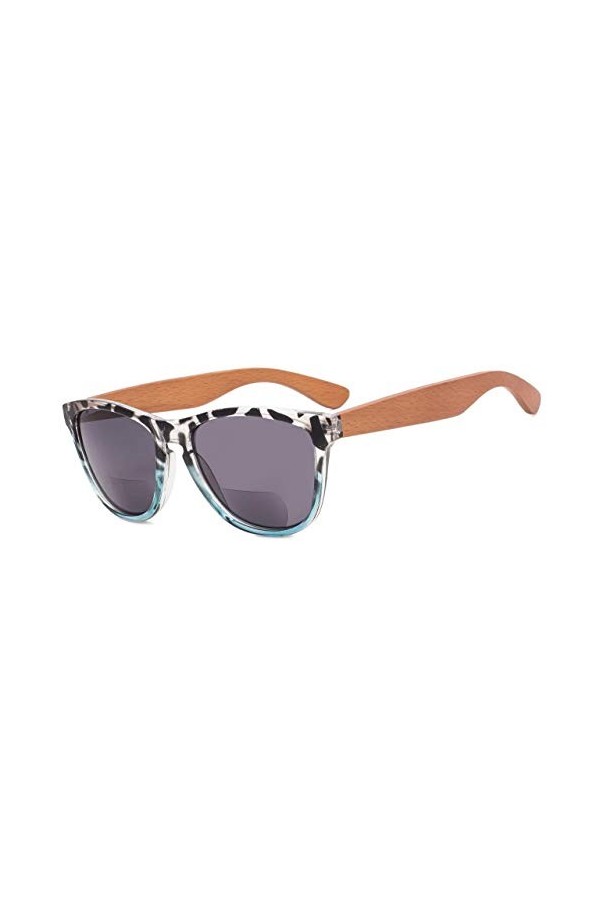 Eyekepper lunettes de vue lunettes solaire bifocal avec branches en bois pour femme+1.75 noir-tortue monture 