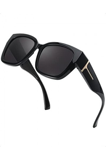 SIPHEW Lunettes de soleil polarisées pour porteurs de lunettes, femmes et hommes, sur-lunettes à clip normales, protection UV