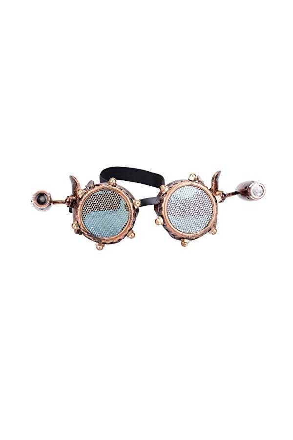 ZAIQUN Lunettes rétro steampunk vintage avec verres en cristal pour cosplay, Halloween