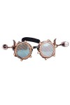 ZAIQUN Lunettes rétro steampunk vintage avec verres en cristal pour cosplay, Halloween