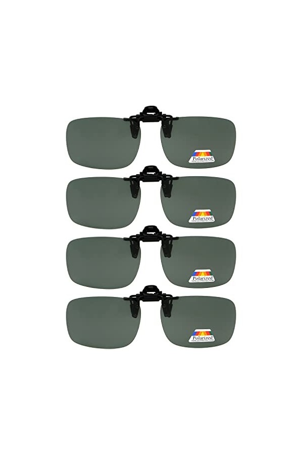 eyekepper Lot de 4 sur-lunette de soleil Polarisee 60x43 MM