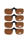 eyekepper Lot de 4 sur-lunette de soleil Polarisee 60x43 MM