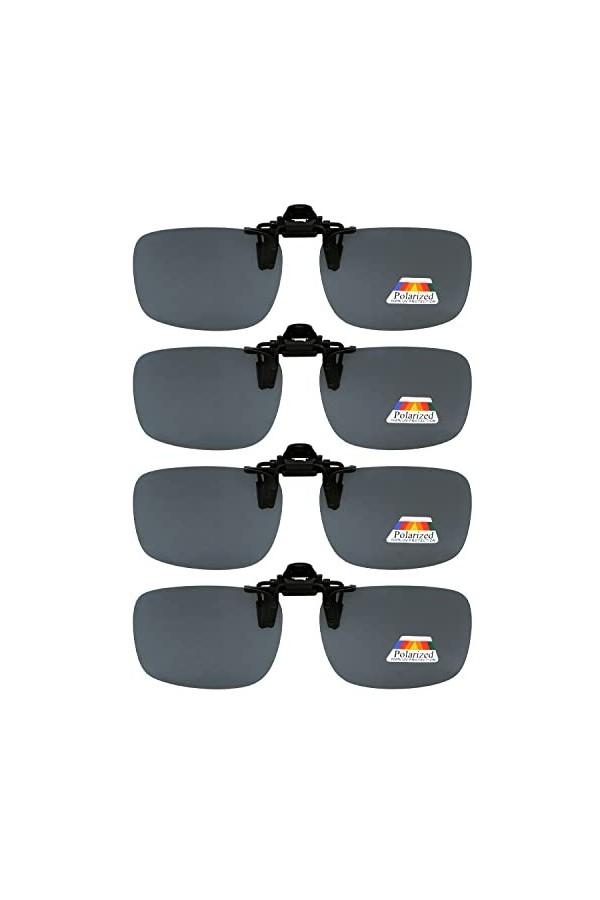 eyekepper Lot de 4 sur-lunette de soleil Polarisee 60x43 MM