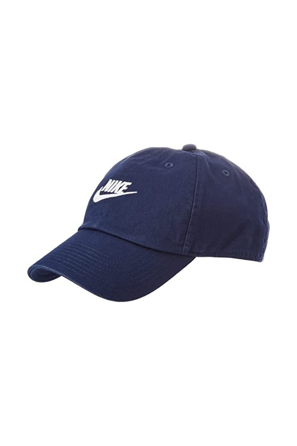 Nike 913011-413 U NSW H86 Futura Wash Cap Hat Unisex Midnight Navy/White 1SIZE