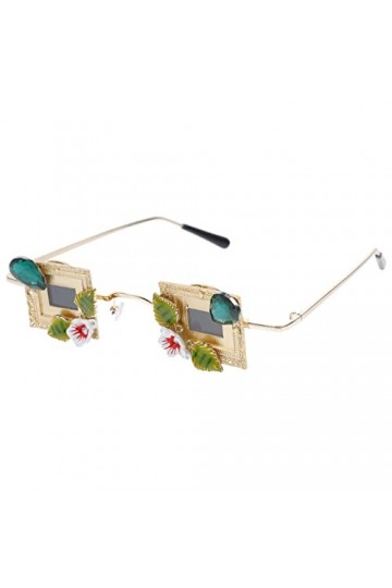 Abaodam Lunettes De Soleil De Fête Lunettes De Soleil à Monture Métallique Lunettes De Soleil Tendance Pour Femmes Lunettes D