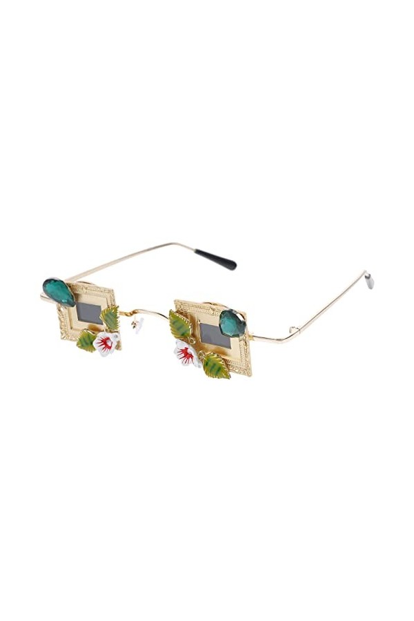 Abaodam Lunettes De Soleil De Fête Lunettes De Soleil à Monture Métallique Lunettes De Soleil Tendance Pour Femmes Lunettes D