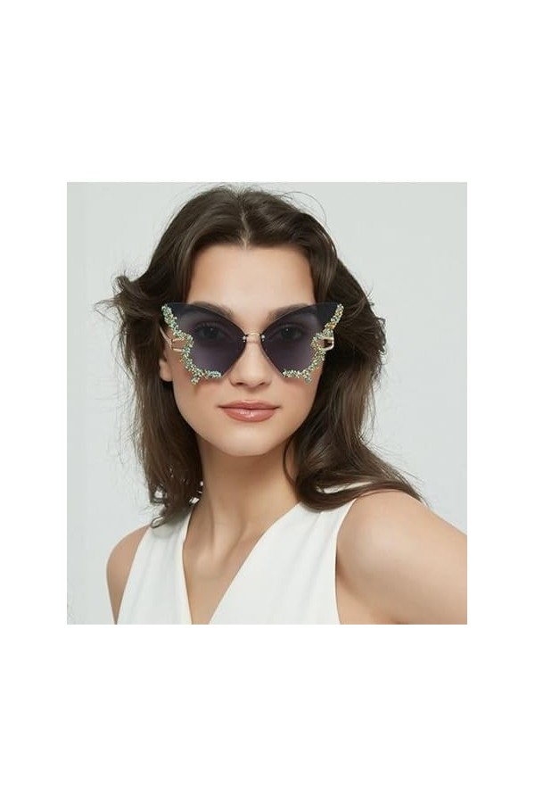 QQLADY Lunettes De Soleil Femme, Lunettes De Soleil Forme Animal, Lunettes De Soleil Personnalisées, Voyage De Fête 1