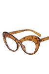 XKUN Lunette De Soleil Femme Lunettes De Soleil pour Les Yeux De Chat Femme Grosse Lentille Vintage Motif Lunettes De Soleil 