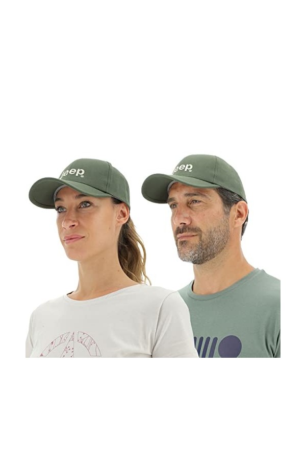 Jeep O102462-E701 J Casquette Baseball Broderie 7-Slot Grille JI22S Deep Green/Birch Whi UNI