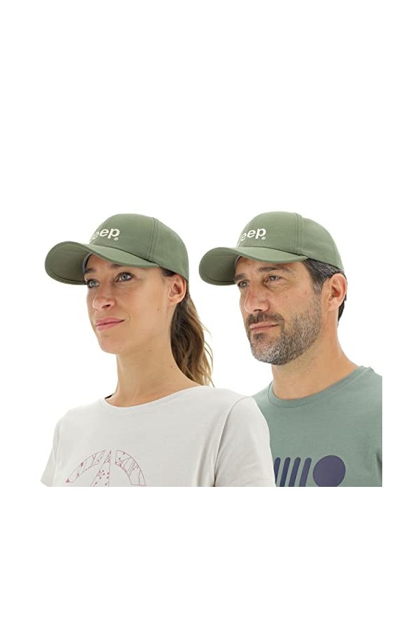 Jeep O102462-E701 J Casquette Baseball Broderie 7-Slot Grille JI22S Deep Green/Birch Whi UNI