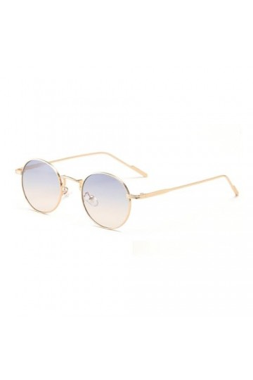 HPIRME Lunettes de soleil rondes à monture métallique pour hommes, petites lunettes de soleil de style rétro pour femmes, dég
