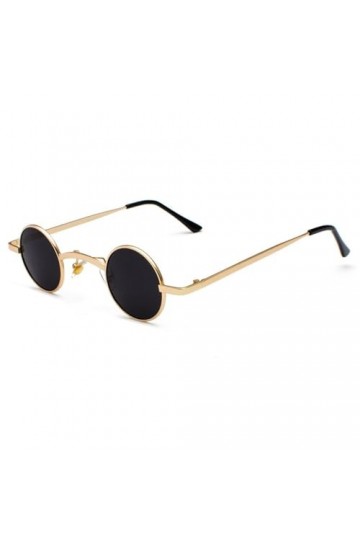 Lunettes De Soleil Pour Hommes Et Femmes, Lunettes De Soleil Rétro Punk, Lunettes De Soleil Rondes À Monture Ultra-Petite De 