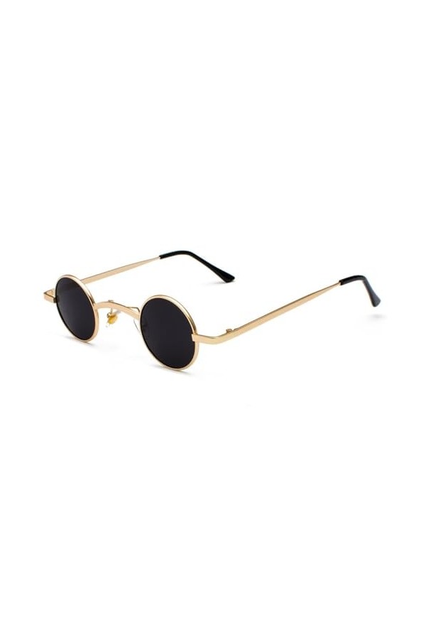 Lunettes De Soleil Pour Hommes Et Femmes, Lunettes De Soleil Rétro Punk, Lunettes De Soleil Rondes À Monture Ultra-Petite De 