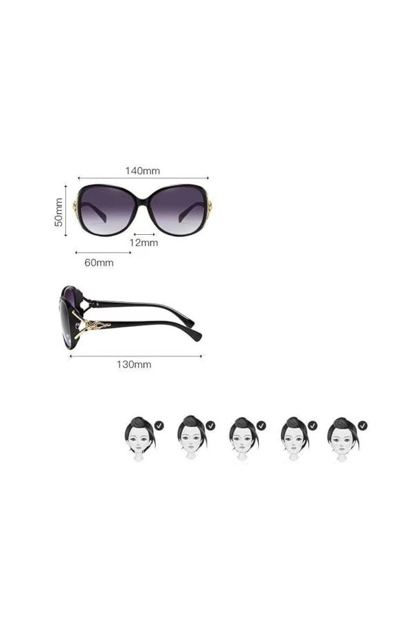 QQLADY Lunettes De Soleil Pour Femmes, Lunettes De Soleil À Grande Monture, Adaptées À La Photographie De Rue Ou Aux Lunettes