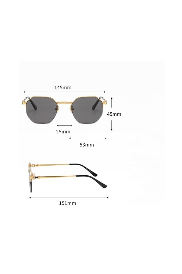 QQLADY Lunettes De Soleil Pour Hommes Et Femmes, Lunettes De Soleil Européennes Et Américaines, Lunettes De Soleil Rétro, Lun