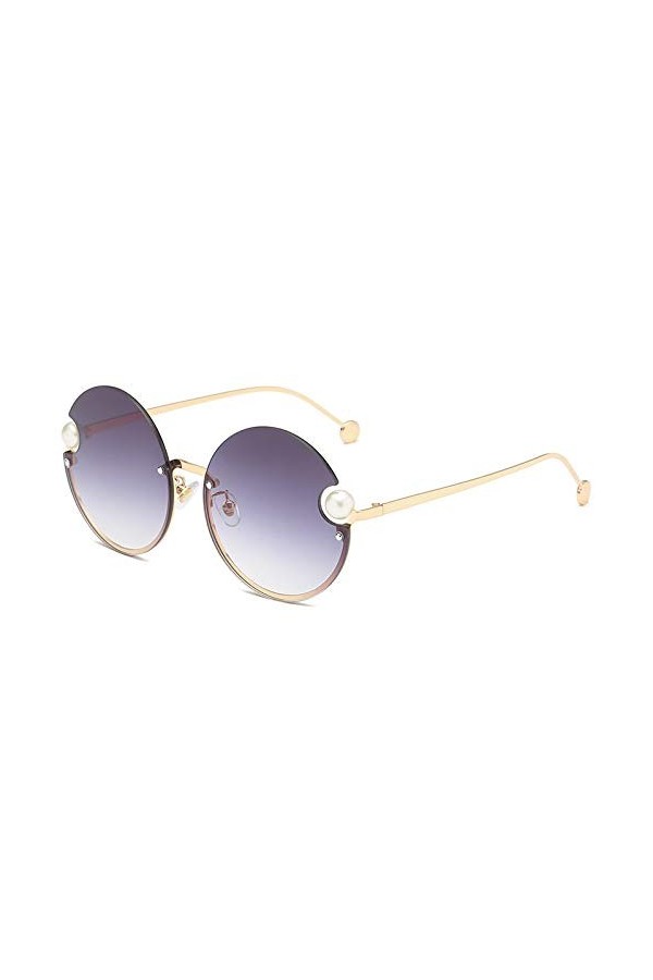 QQLADY Lunettes De Soleil Pour Femmes, Lunettes De Soleil Européennes Et Américaines, Lunettes De Soleil Rondes Rétro, Lunett