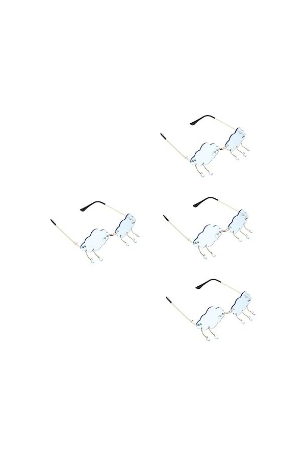 SOIMISS 4 Pièces Des Lunettes De Soleil Lunettes De Soleil Sans Bordure Raindrop Lunettes De Mode Pour Femmes Lunettes De Sol