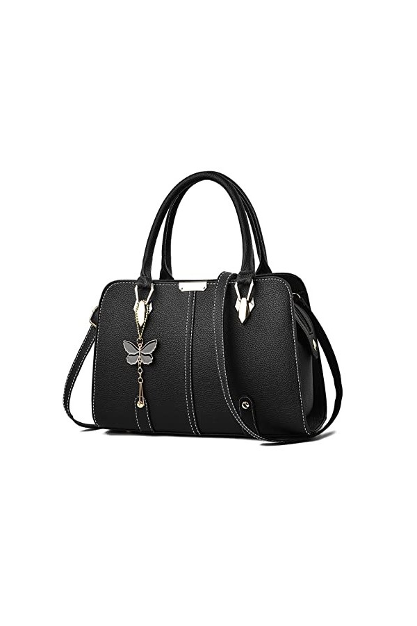 FANDARE Sac à Main Femme Sac à Bandouliere Sac Cabas PU Cuir Sac Fourre Sacoche Sac Porté Epaule Imperméable Sac Messager pou