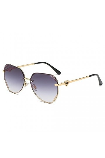 QQLADY Lunettes De Soleil Pour Femmes, Lunettes De Soleil Mode, Lunettes De Soleil De Voyage Street Shot Gris