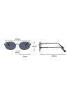 QQLADY Lunettes De Soleil Pour Hommes Et Femmes, Lunettes De Soleil À Monture Ronde, Lunettes De Soleil De Style Punk Gris