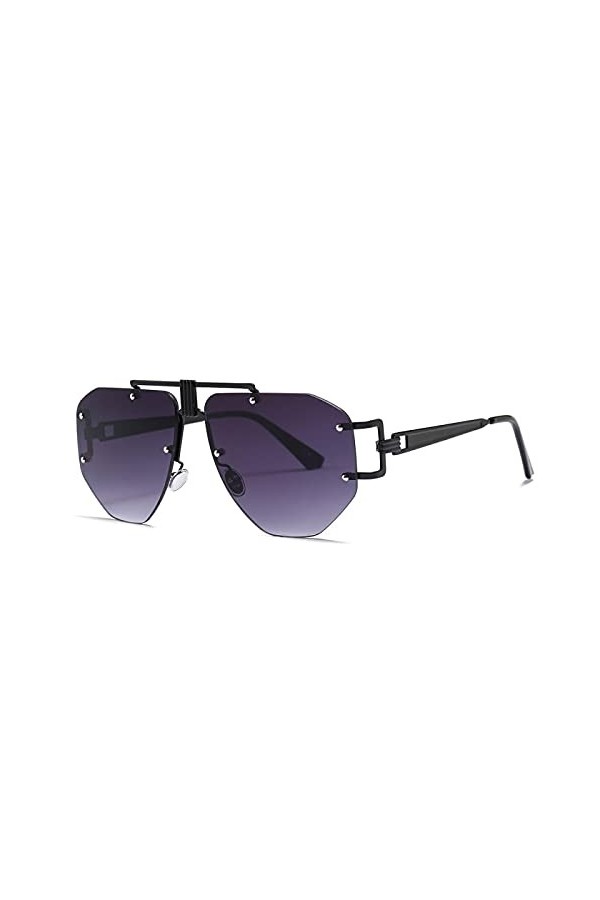 QQLADY Lunettes De Soleil Pour Femmes, Lunettes De Soleil Sans Monture, Lunettes De Soleil Irrégulières, Street Travel 1