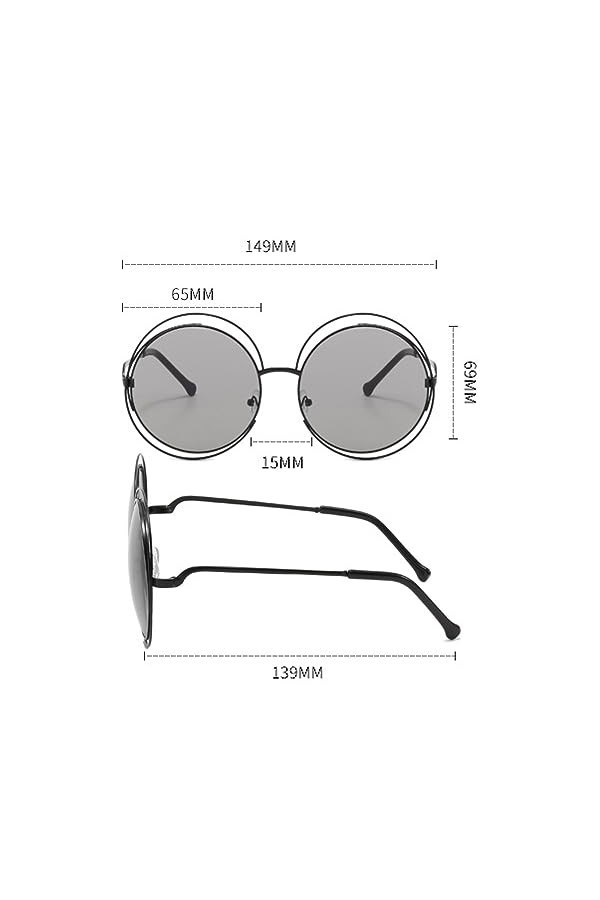 QQLADY Lunettes De Soleil Pour Femmes, Lunettes De Soleil À Monture Ronde, Style Rétro, Adaptées Aux Lunettes De Soleil De Ph