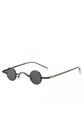 QQLADY Lunettes De Soleil Pour Femmes, Lunettes De Soleil À Petite Monture, Lunettes De Soleil À Monture Ronde, Verres Gris À