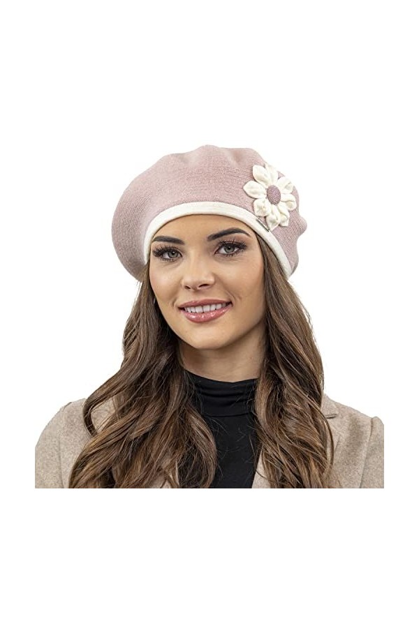 VIVISENCE Béret Classique Et À La Mode 7046, Rose,UNI