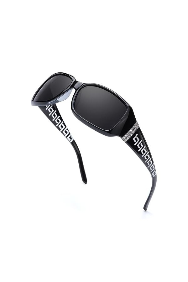 LVIOE Lunette de Soleil Femme Diamante Polarisée UVA&UVB Protection