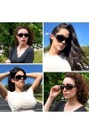 LVIOE Lunette de Soleil Femme Diamante Polarisée UVA&UVB Protection