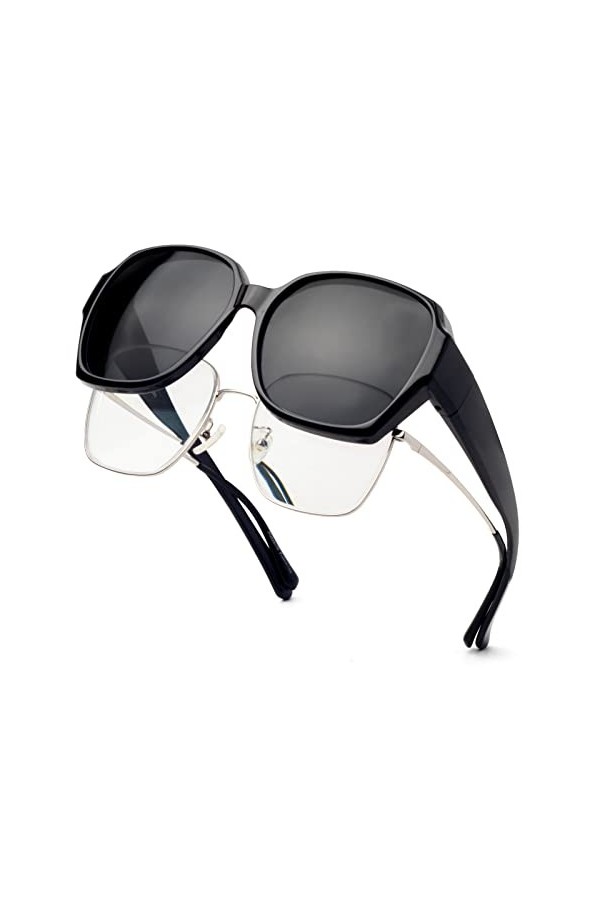 Face Shadow Surlunettes de Soleil Polarisées Sur-Lunettes de Soleil Femme pour Conduite, Cyclisme, Sport et Loisirs Protectio